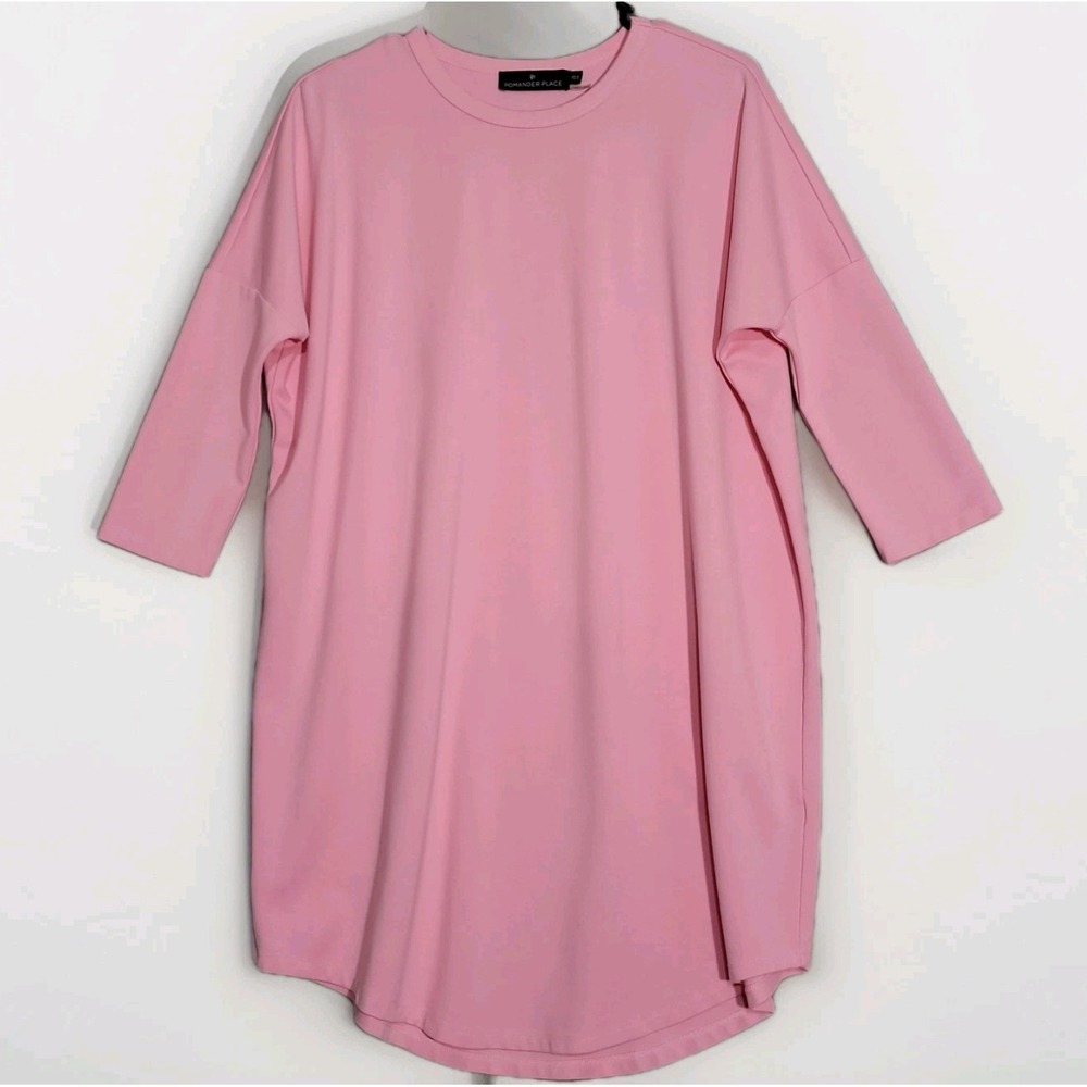 Tuckernuck Pomander Place XS/S Sue Sweatshirt/T-Shirt Dress 3/4 Sleeves Pink